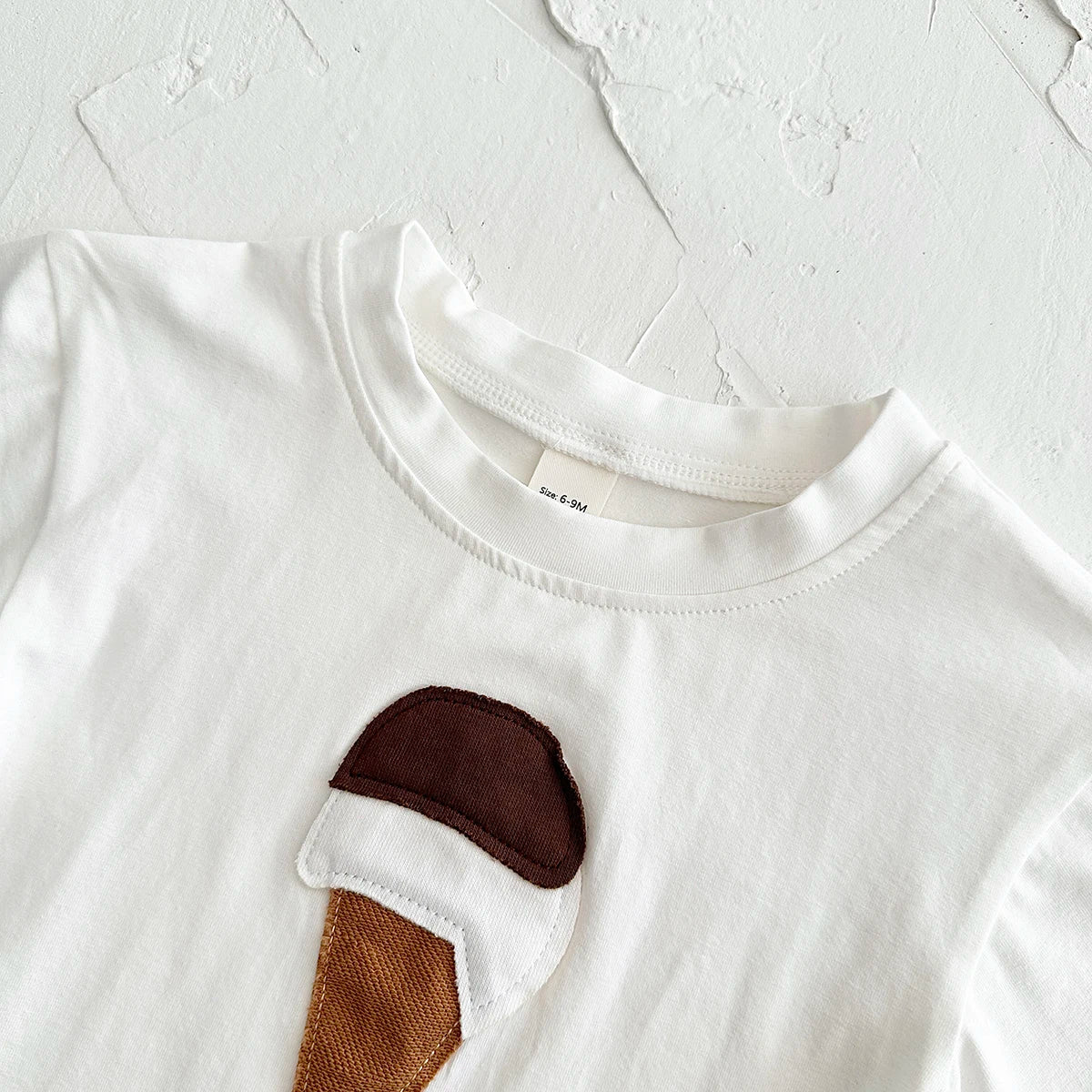 Baby Summer Outfit – 2-Piece Newborn Set, Ice Cream Print T-Shirt & Sports Shorts for Boys & Girls