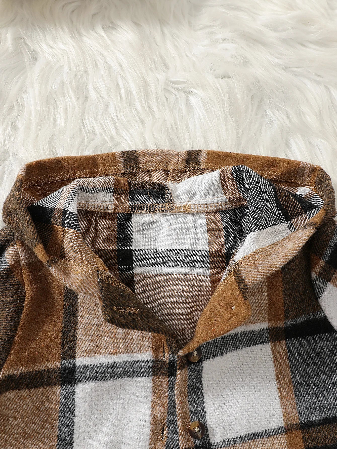 Plaid Jacket and Ripped Jeans Streetwear Set for Boys