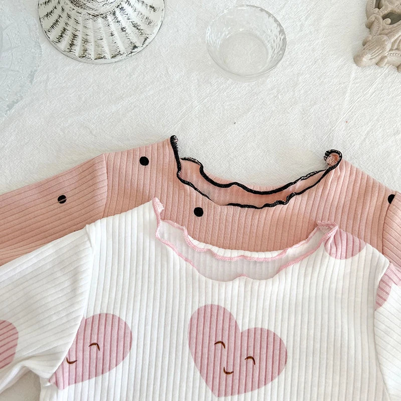 Autumn Dot Print Baby Pajama Set