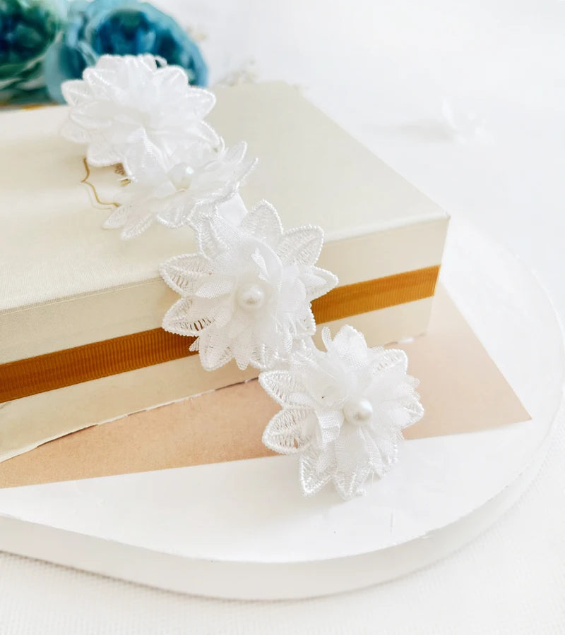 Princess Lace Baby Headband – Bow & Flowers