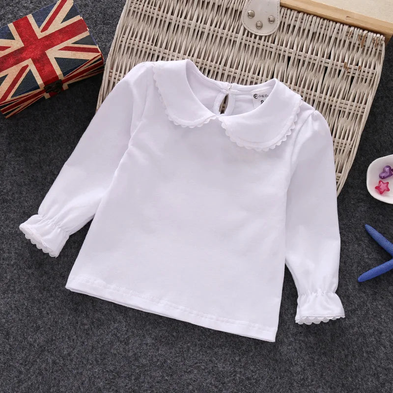 MOMSTAG Fall/Spring Little Girls' Lace Long Sleeve Shirt