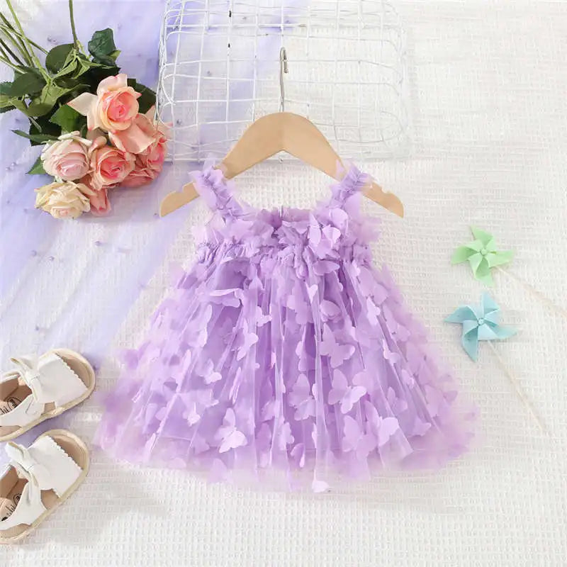 Butterfly Mesh Suspender Dress (Girls)
