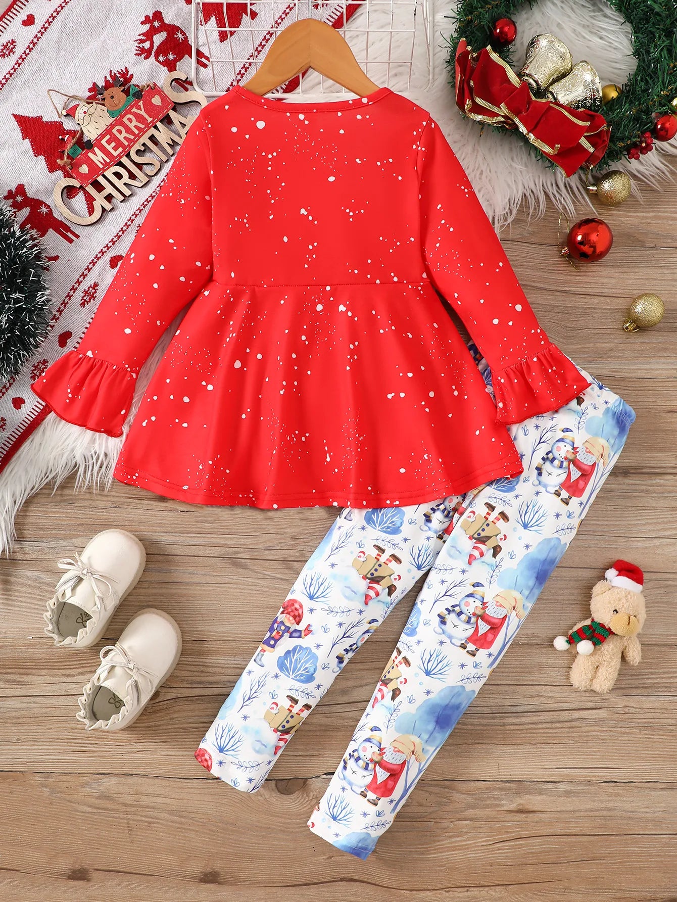 Toddler Girl Christmas Outfit – 2PC Festive Set