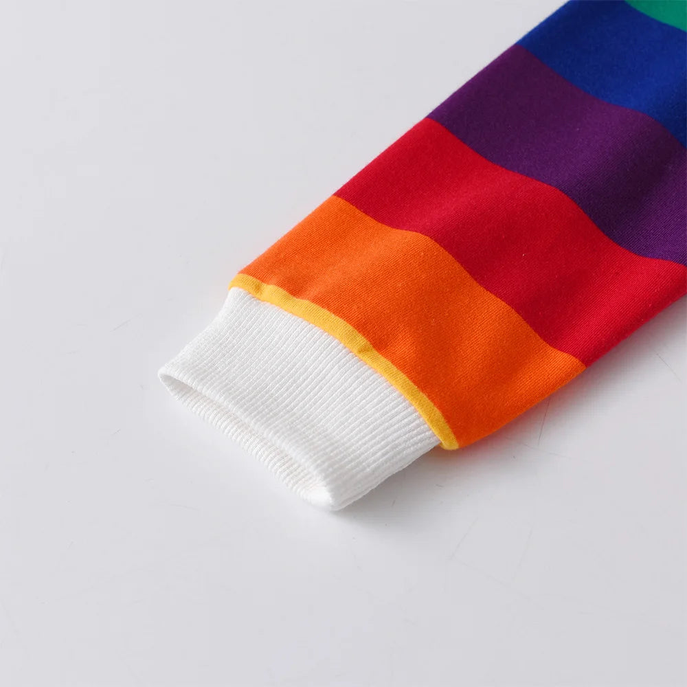 rainbow sleeve details of unicorn sequin pullover