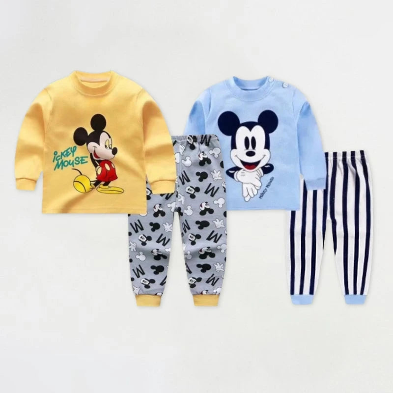 Kids Cotton Mickey Pajama Set