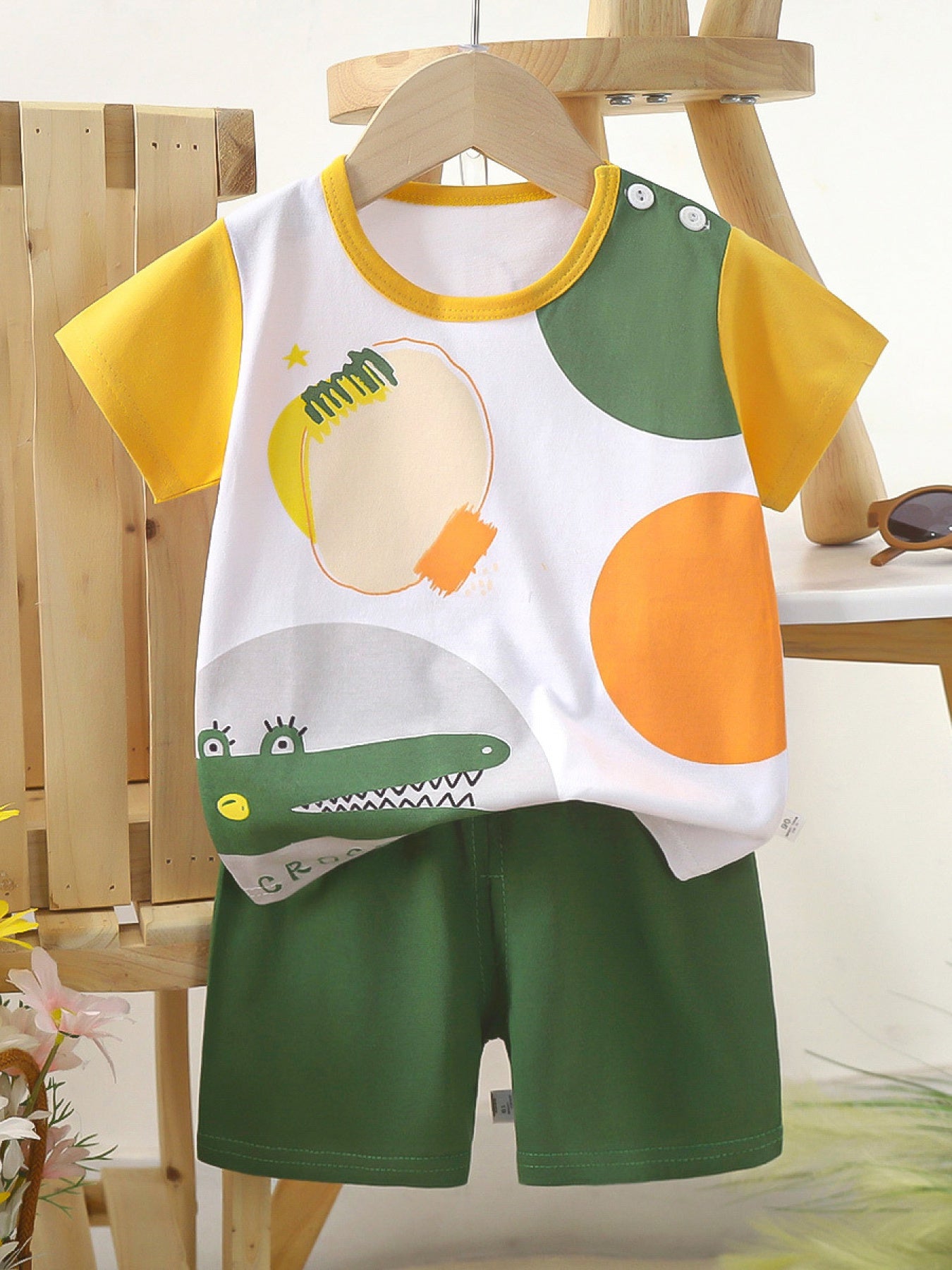 Children's Cotton T-Shirt and Shorts - 4 Sets