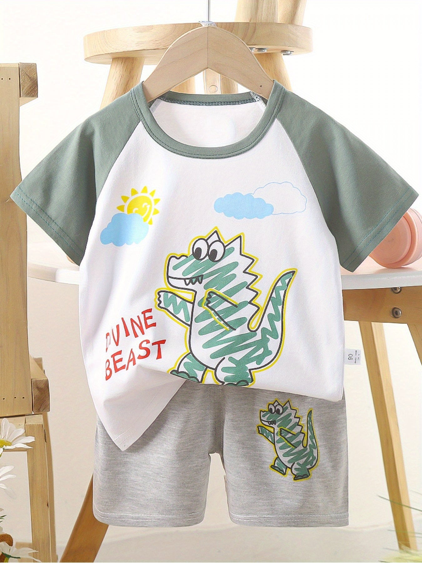 Children's Cotton T-Shirt and Shorts - 4 Sets