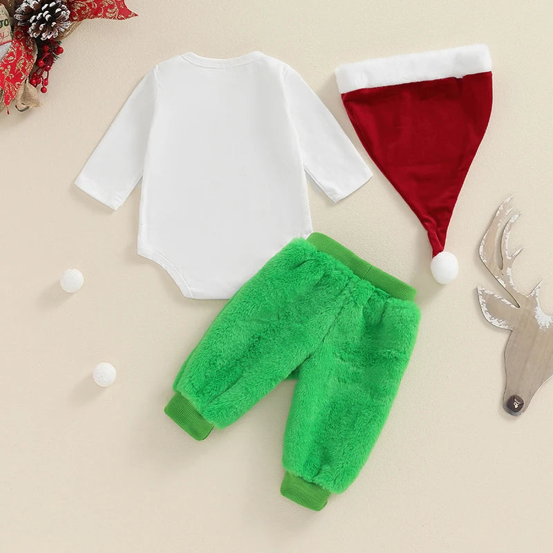 Baby Boy Christmas Cotton Grinch Outfit Set