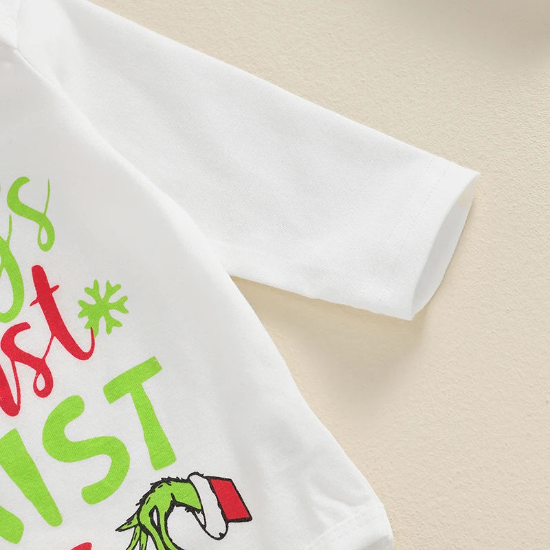 Baby Boy Christmas Cotton Grinch Outfit Set