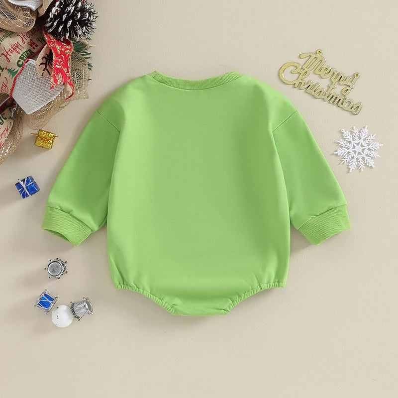 Baby Grinch Long Sleeve Romper