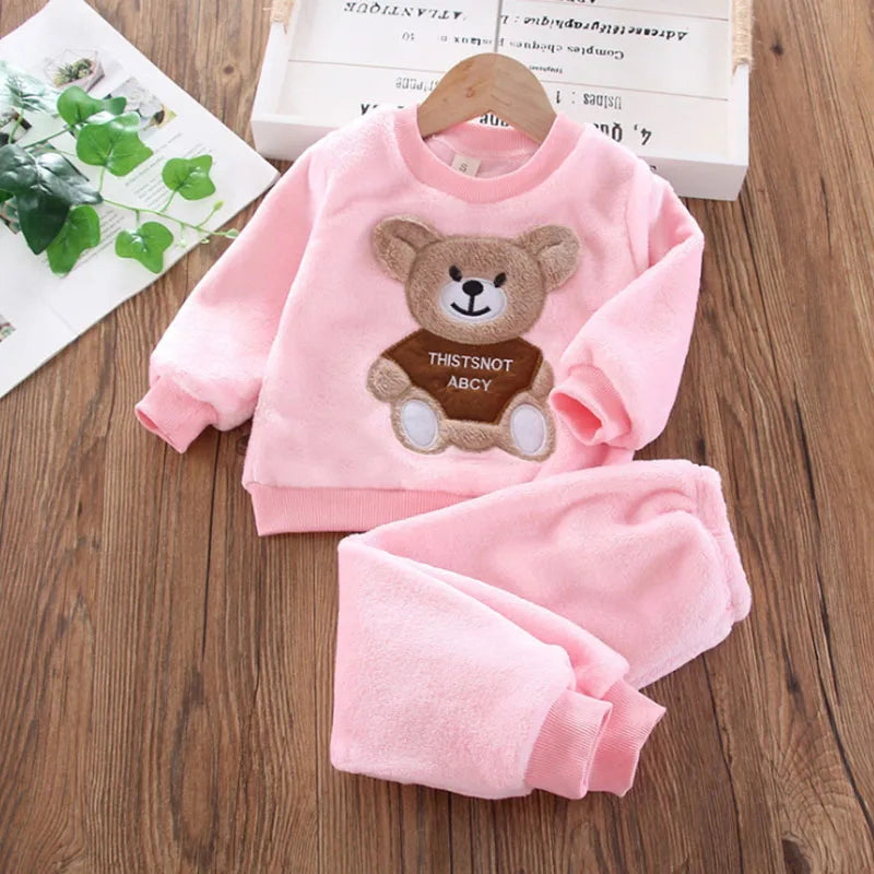 Cartoon Bear Winter Homewear Set