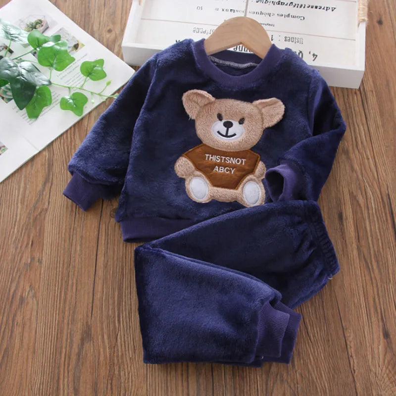 Cartoon Bear Winter Homewear Set