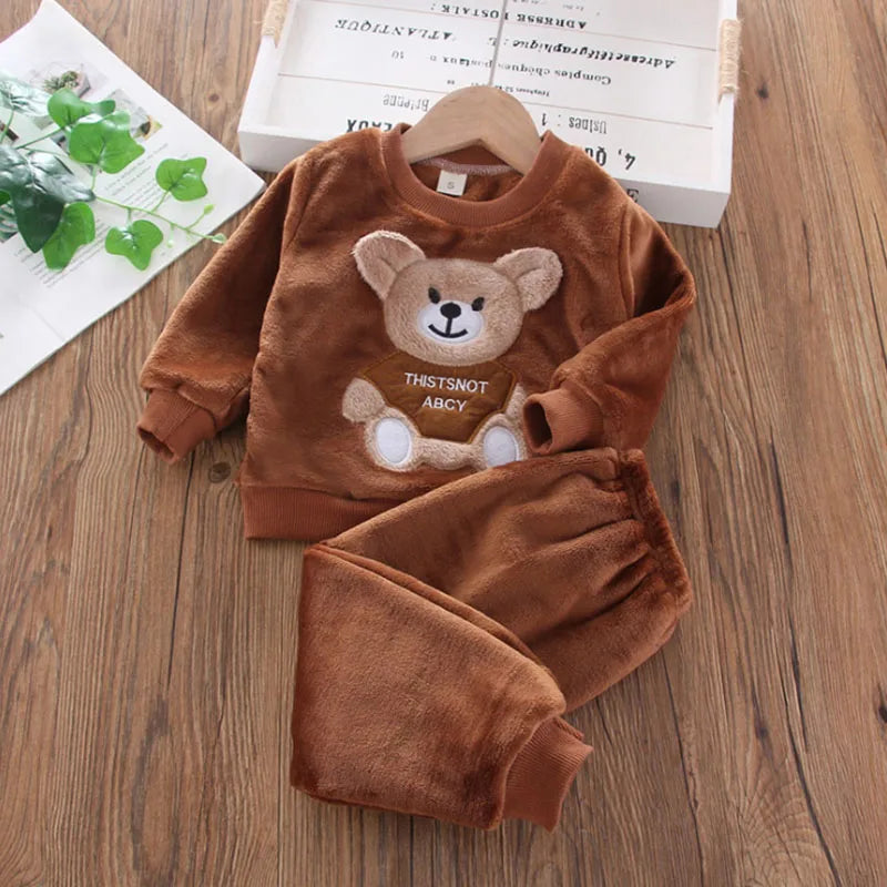 Cartoon Bear Winter Homewear Set