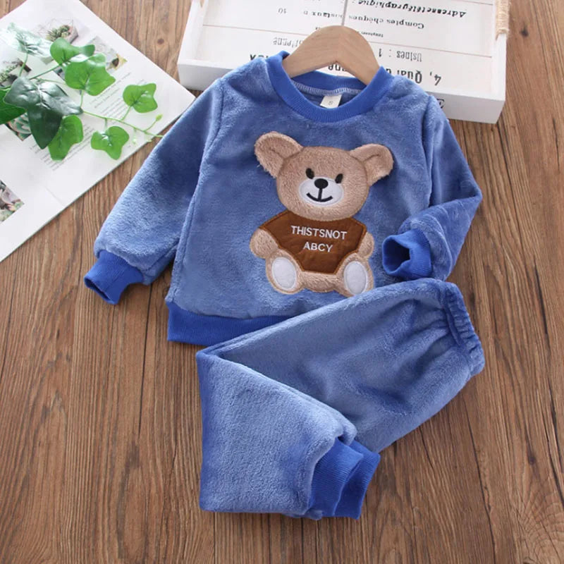 Cartoon Bear Winter Homewear Set