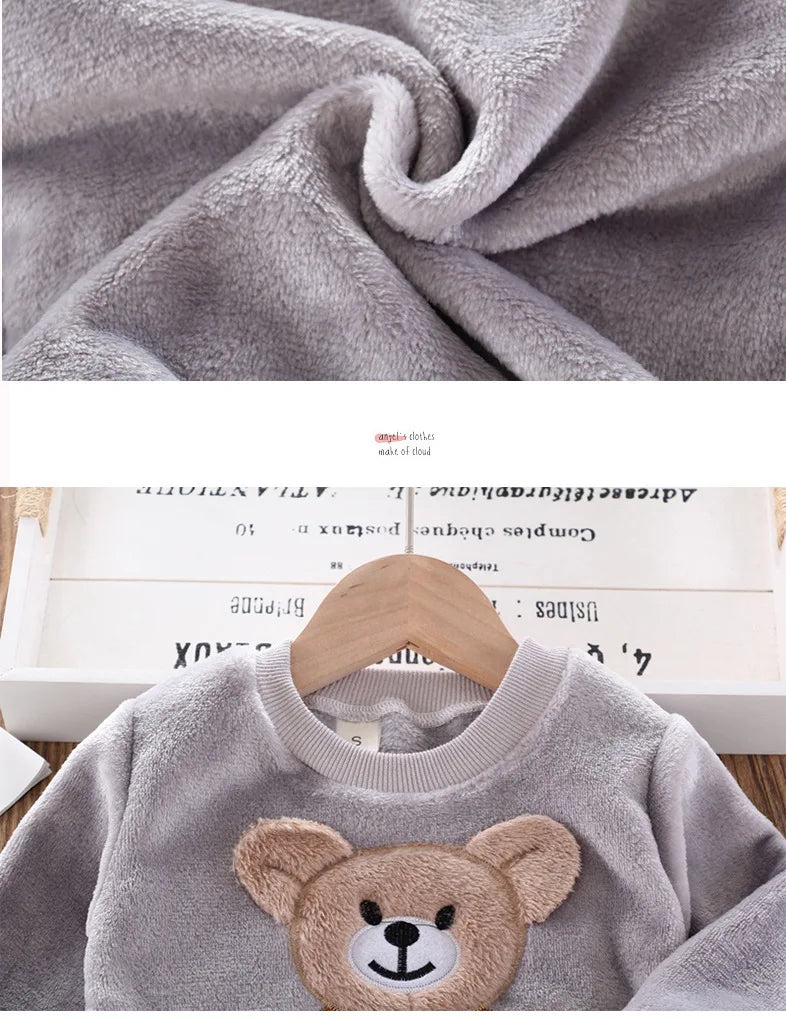 Cartoon Bear Winter Homewear Set
