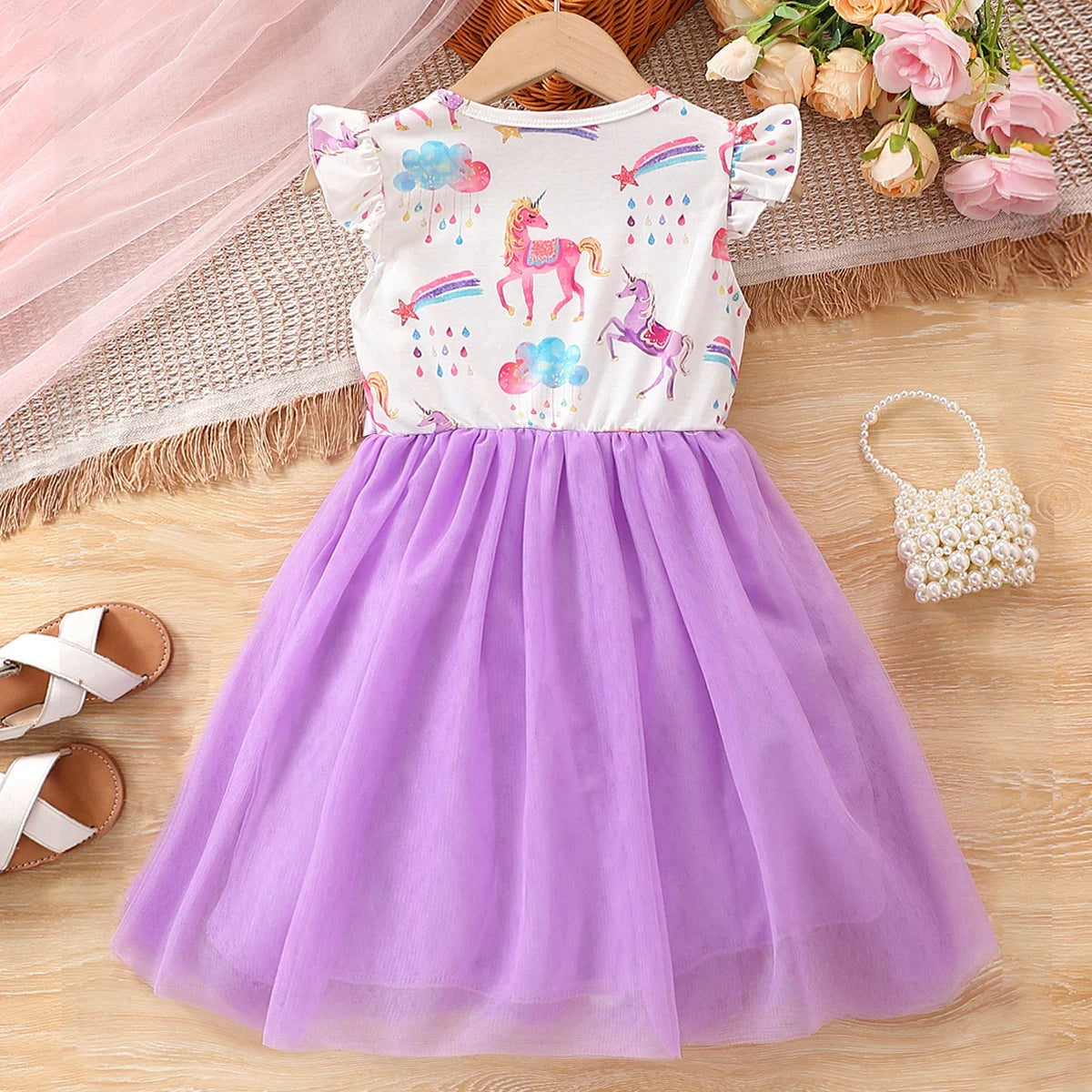 Girls’ Unicorn Princess Summer Dress