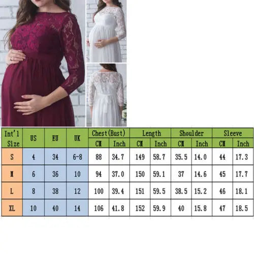 Maternity Lace Dress for Pregnant Photo Shoot Clothing