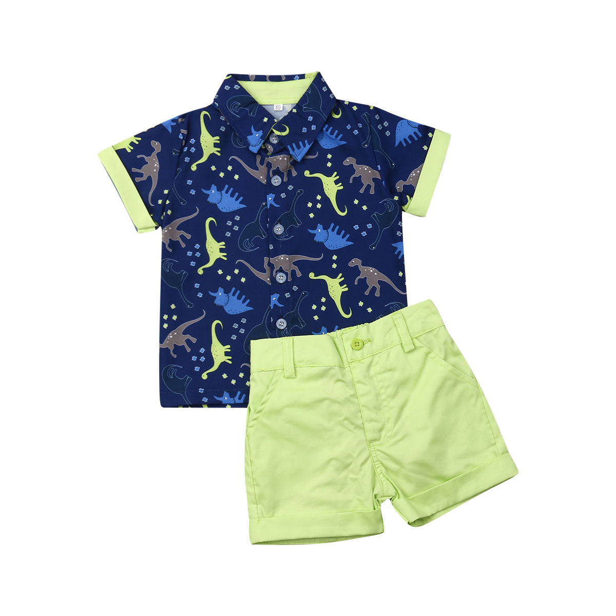 2PCS Cotton T-Shirt and Denim Shorts for Boys