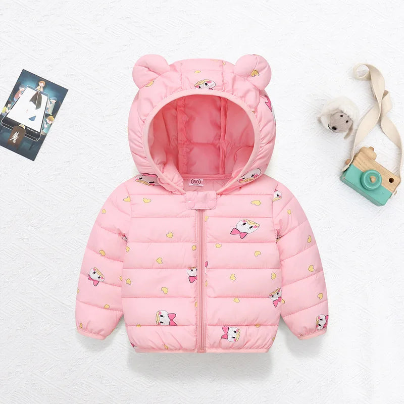 Kids Cute Puffer Jacket – Hooded Winter Coat