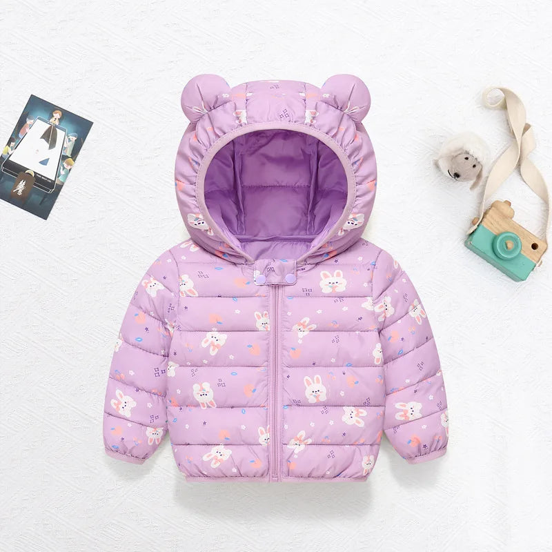 Kids Cute Puffer Jacket – Hooded Winter Coat