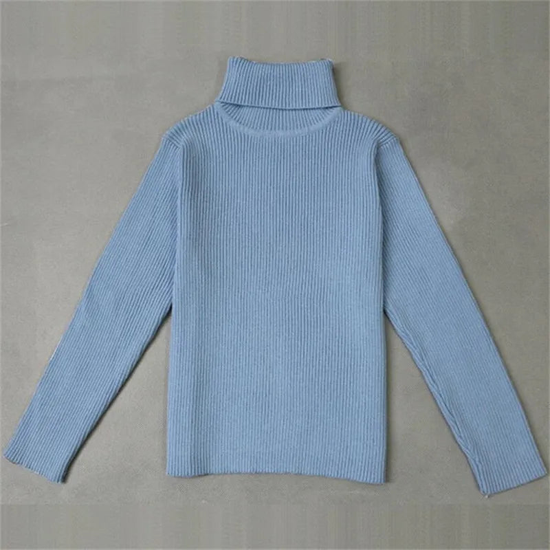 Pure Cotton Girls Turtleneck Sweater