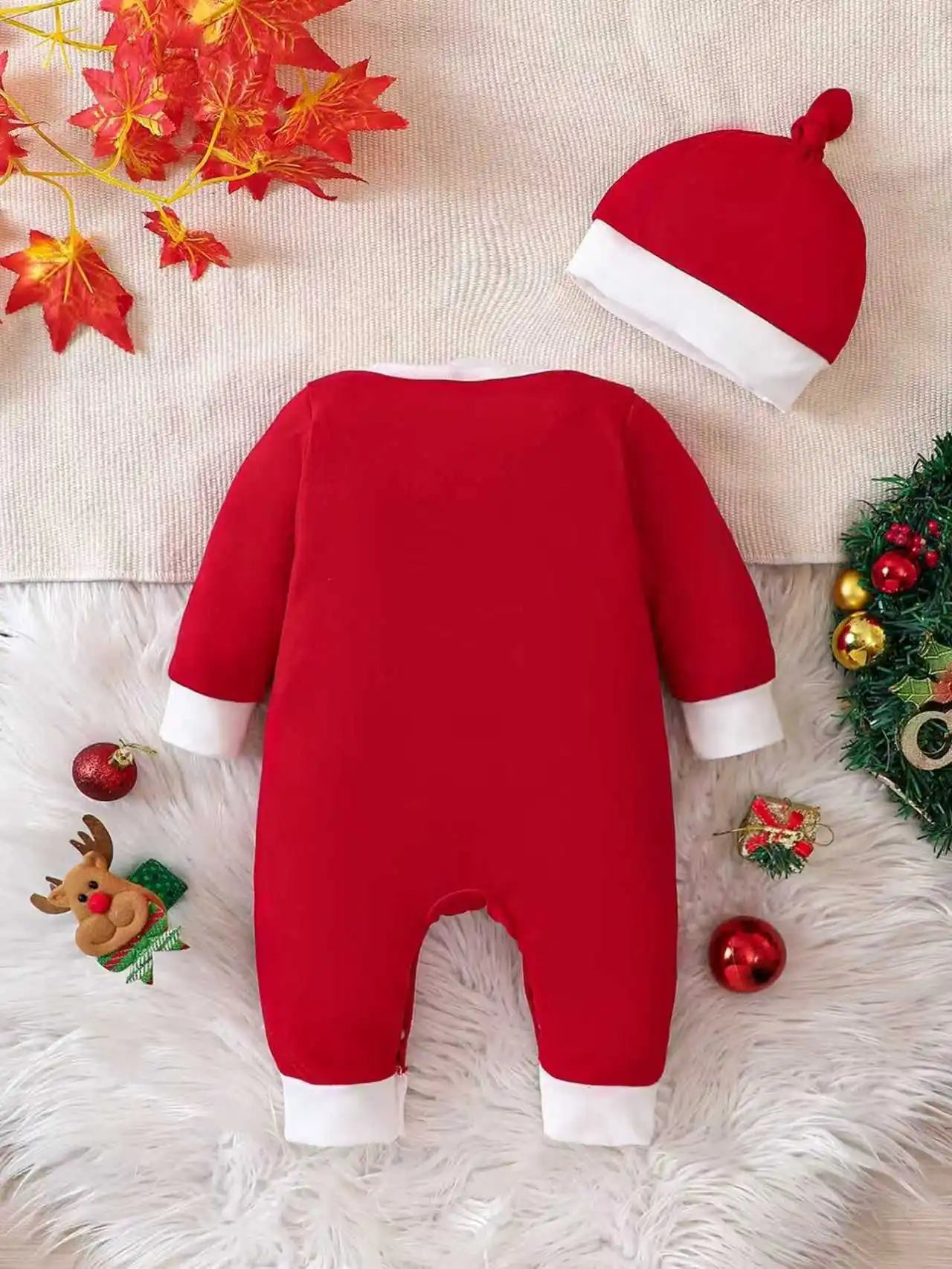 Christmas Cartoon Newborn Romper Set