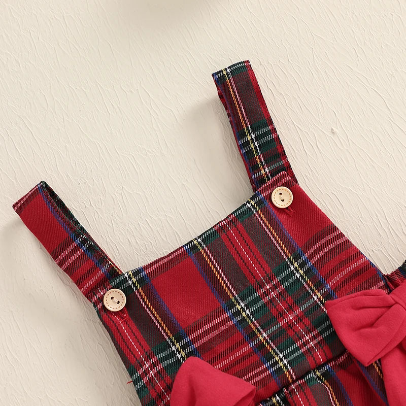 Plaid Holiday Baby Girl 3-Piece Outfit