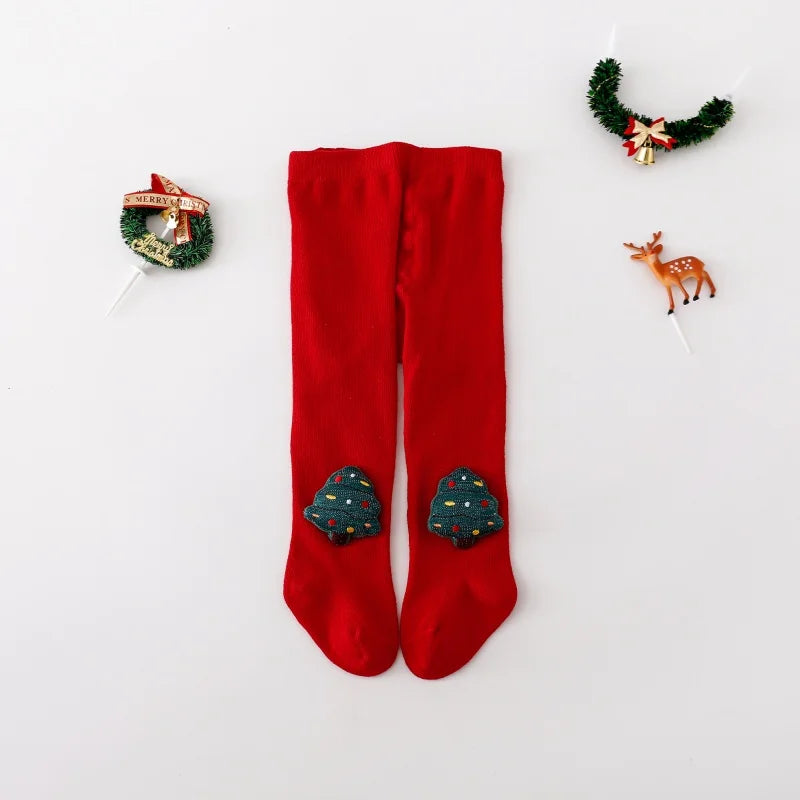 Christmas Cotton Baby Tights for Girls
