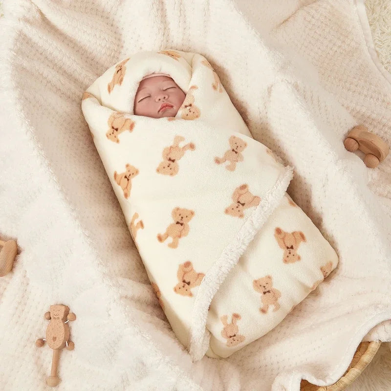 Thick Flannel Baby Swaddle Blanket