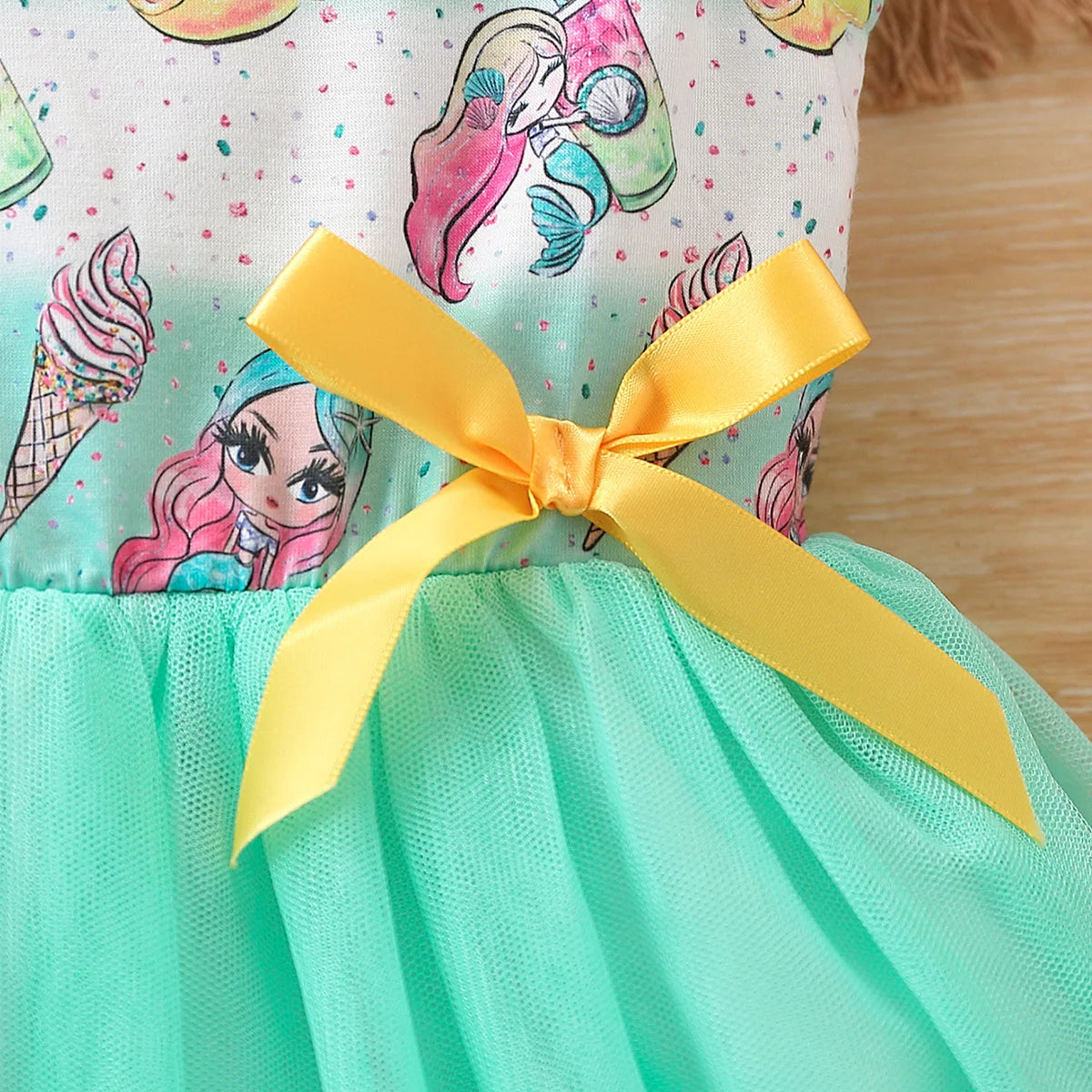 Summer Cartoon Mermaid Princess Dress