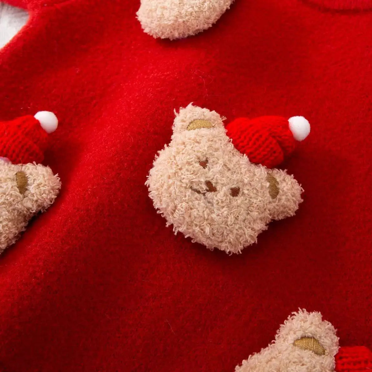 Kids Christmas Bear Sweater Cotton Blend Pullover