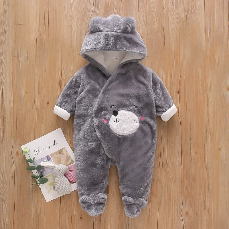 Baby Cotton Plush Winter Romper 0-18M