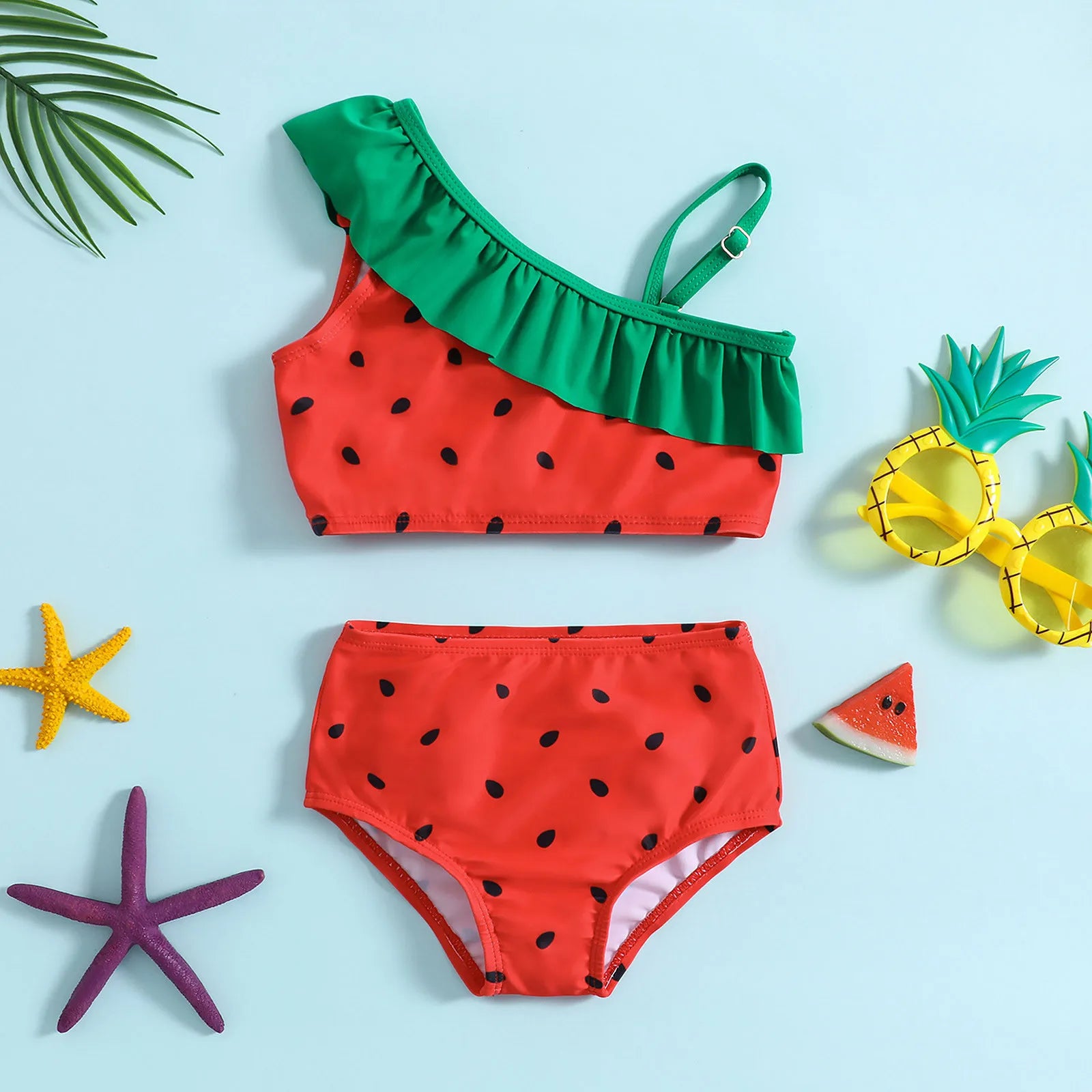 Cute Watermelon Prints Swimsuits for Girls