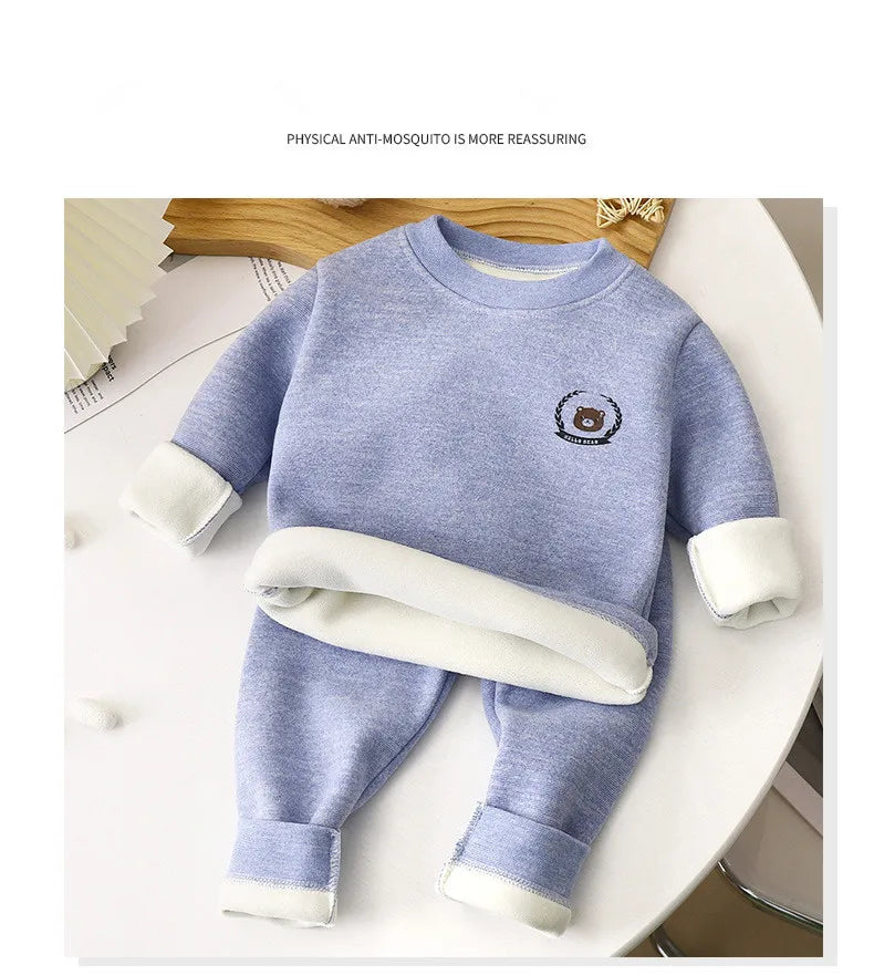 Kids Winter Plush Pajama Set