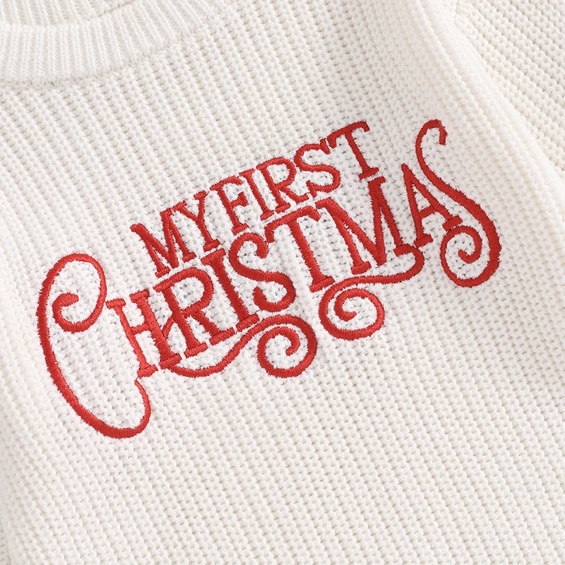 Newborn Christmas Oversized Knitted Sweatshirt