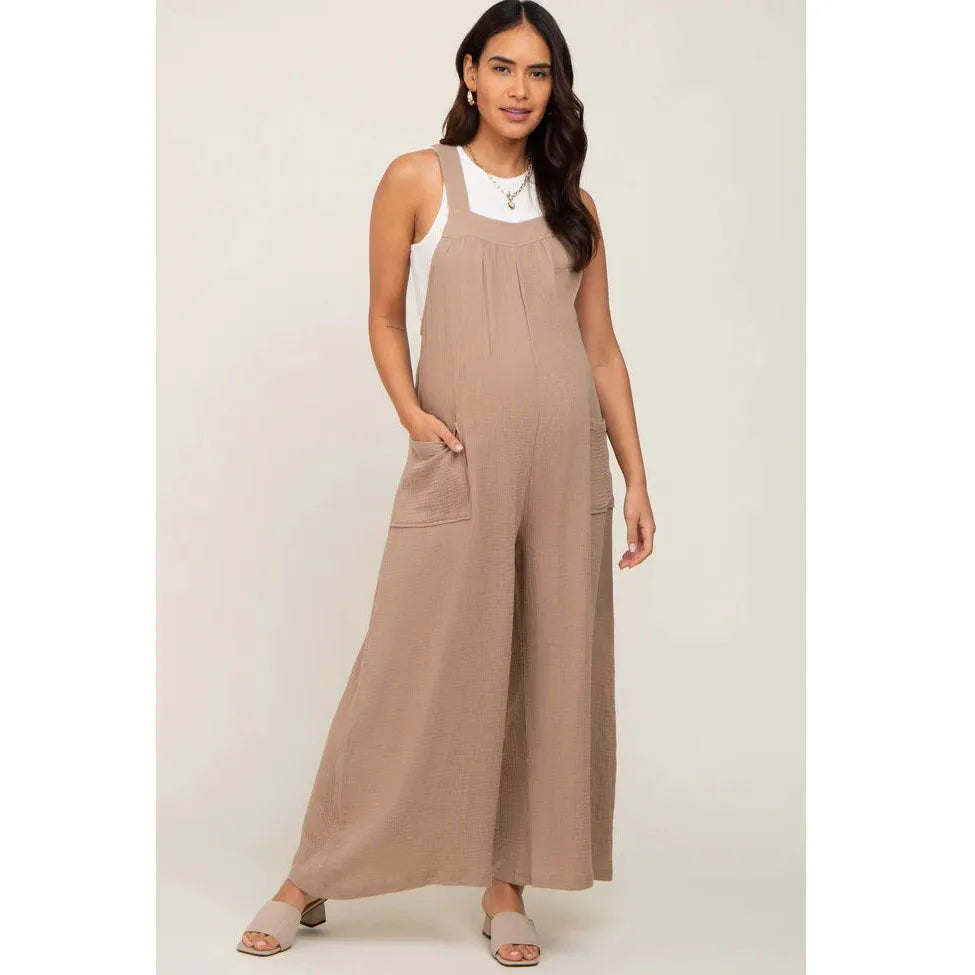 MOMSTAG Postpartum Wide-Leg Cargo Pants