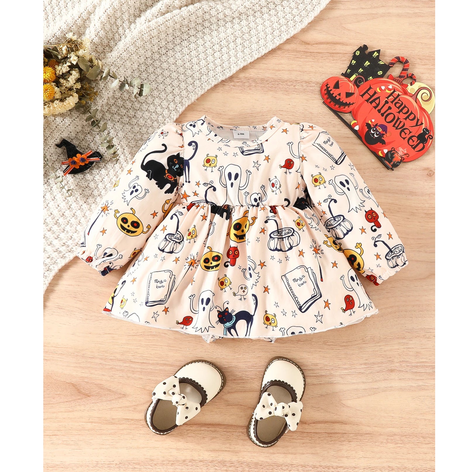 Cartoon Elements Harness Halloween Party Dress for Baby Girls