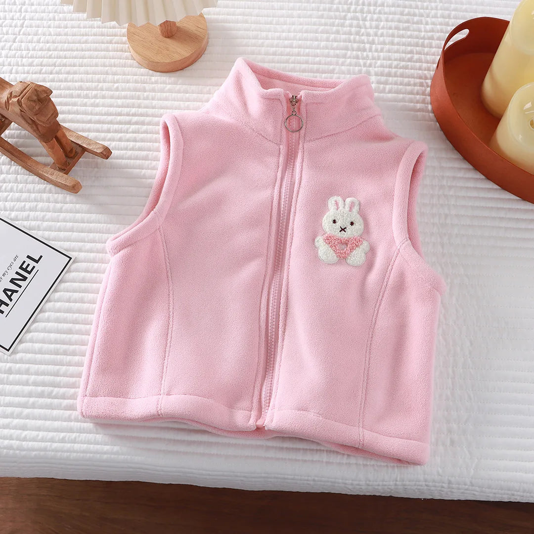 Kids Fleece Zipper Vest Coat