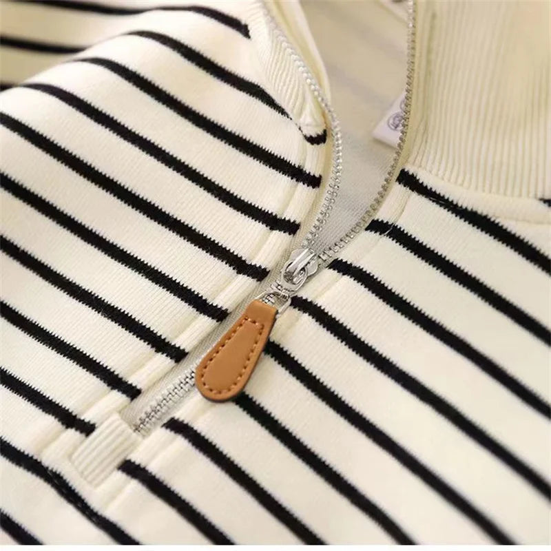 MOMSTAG Kids' Striped Sweatshirts Hoodie