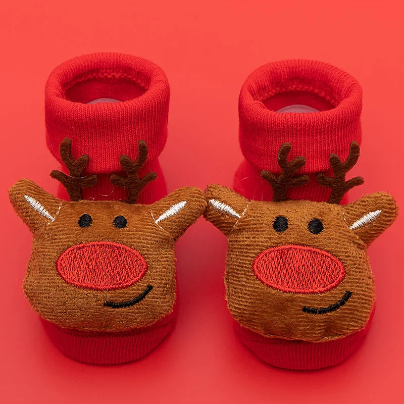 Knitted Santa Baby Cotton Socks