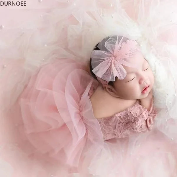 Newborn Tutu Dress - Lace Princess Romper - Photography Props