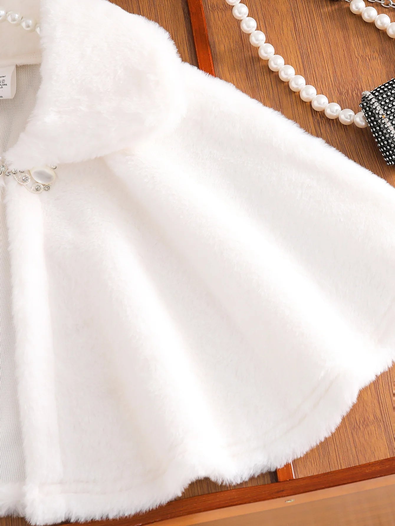 Girls Plush Princess Cape Shawl 4Y-8Y