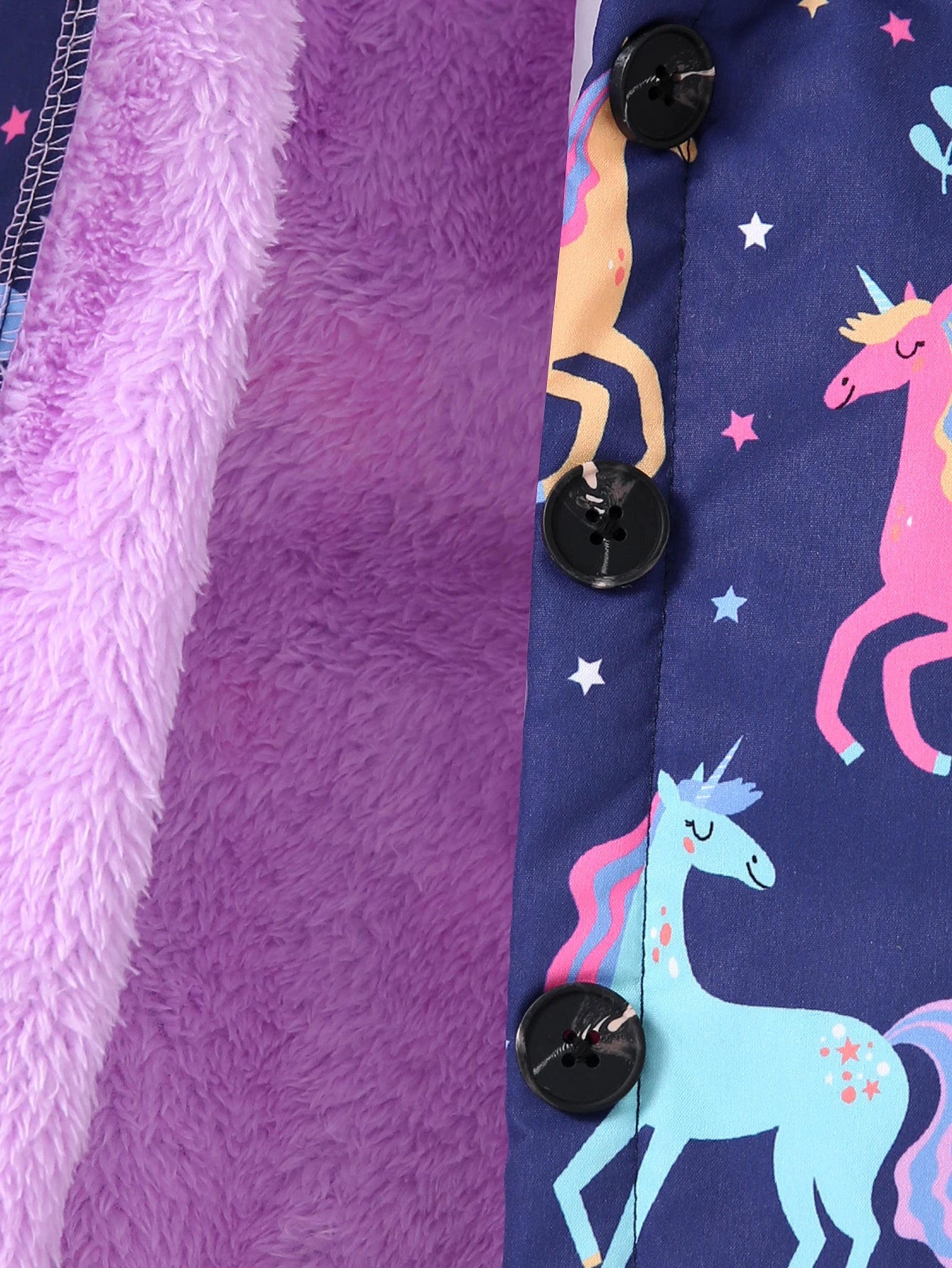 Girls Purple Fleece Winter Jacket