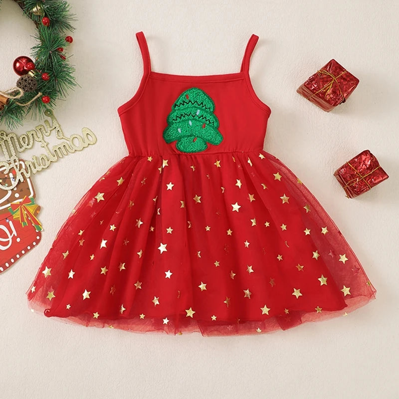 MOMSTAG Baby Girls Christmas Cami Dress