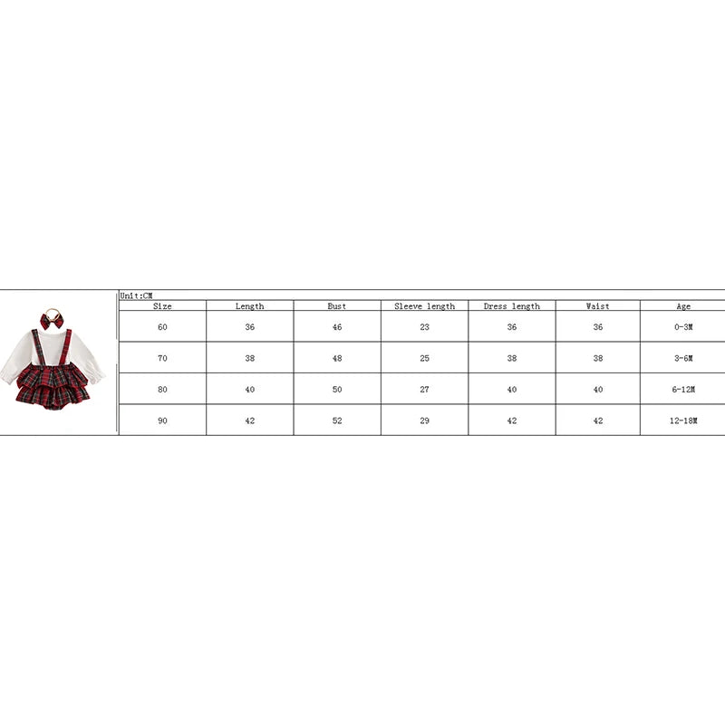 Plaid Holiday Baby Girl 3-Piece Outfit