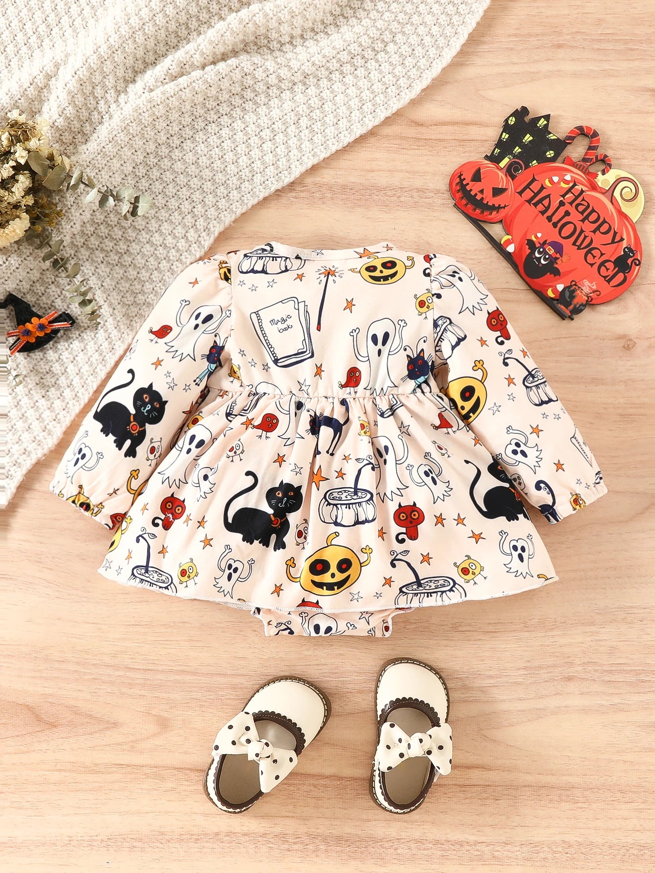 Cartoon Elements Harness Halloween Party Dress for Baby Girls