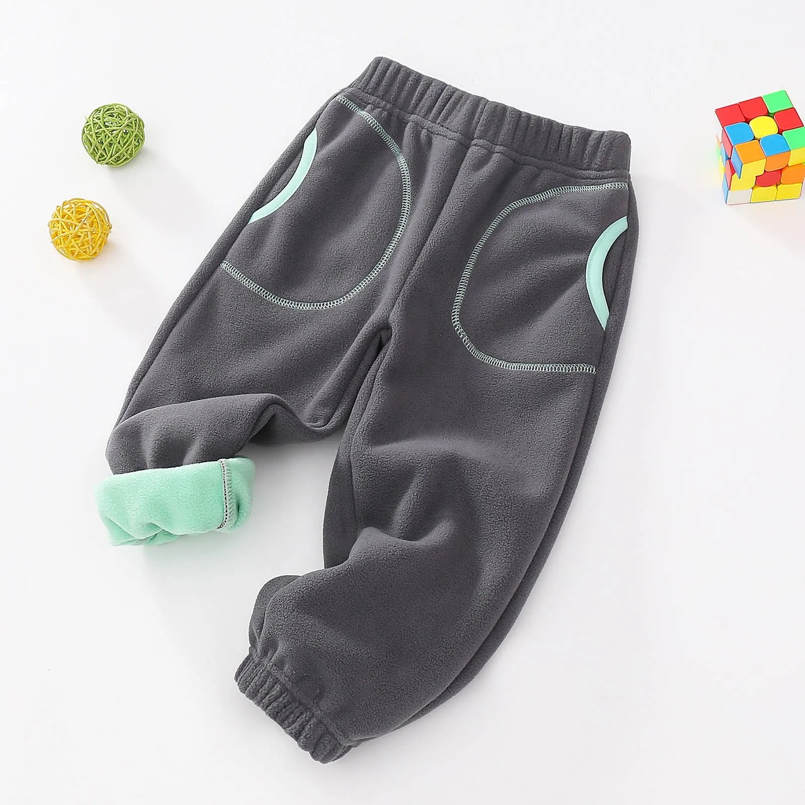 MOMSTAG Kids' Fleece-Lined Jogger Pants