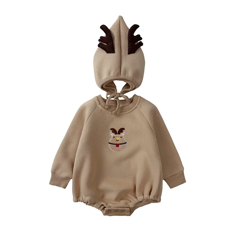 Christmas Baby Romper & Hat Set