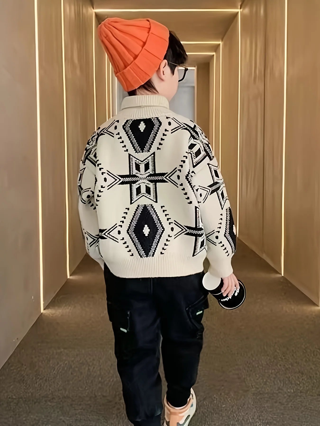 Boys Korean Style Thick Knit Sweater