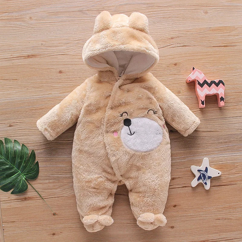 Baby Cotton Plush Winter Romper 0-18M